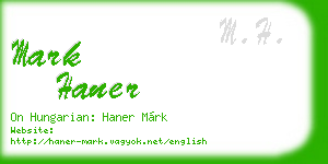 mark haner business card